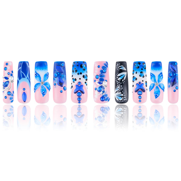 Indigo Starlight Handmade Nails MG503