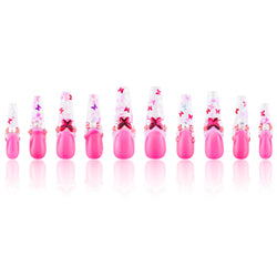 Pink Flutter Handmade Nails MG504