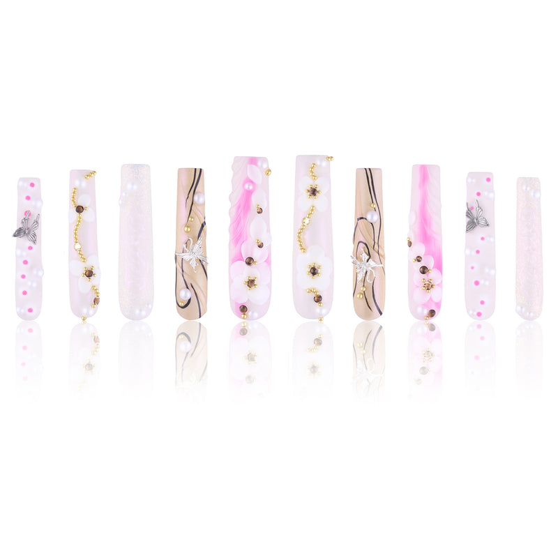 Rosy Murmurs Handmade Nails MG510