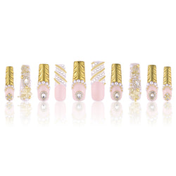 Nile's Golden Veil  Handmade Nails MG516