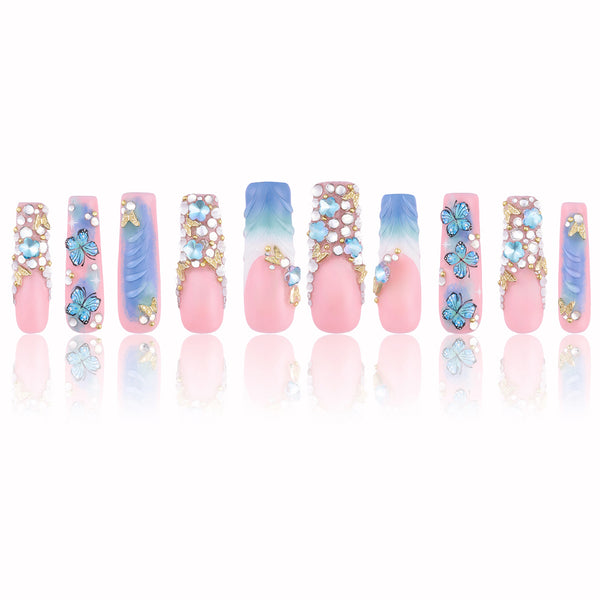 Summer Waves Handmade Nails MG519