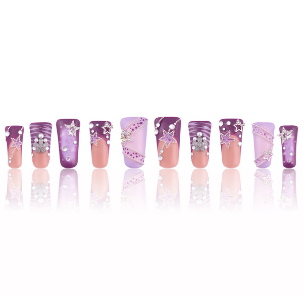 Starlit Charm Handmade Nails MG524