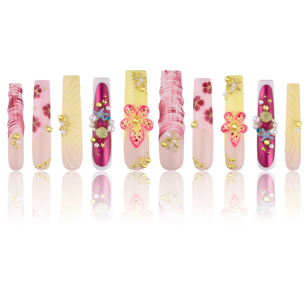 Midsummer Bloom Handmade Nails MG533