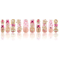 Luxe Floral Gala Handmade Nails MG534