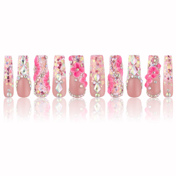 Neon Bloom Handmade Nails MG539