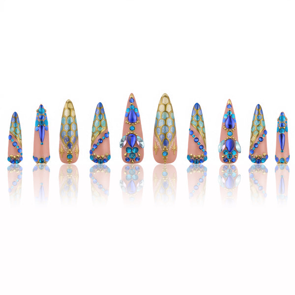 Ocean Feather Handmade Nails MG540