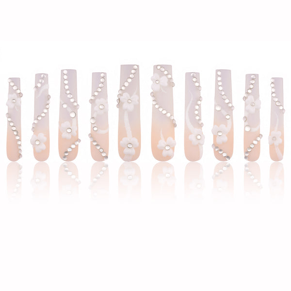 Frosted Elegance Handmade Nails MG549
