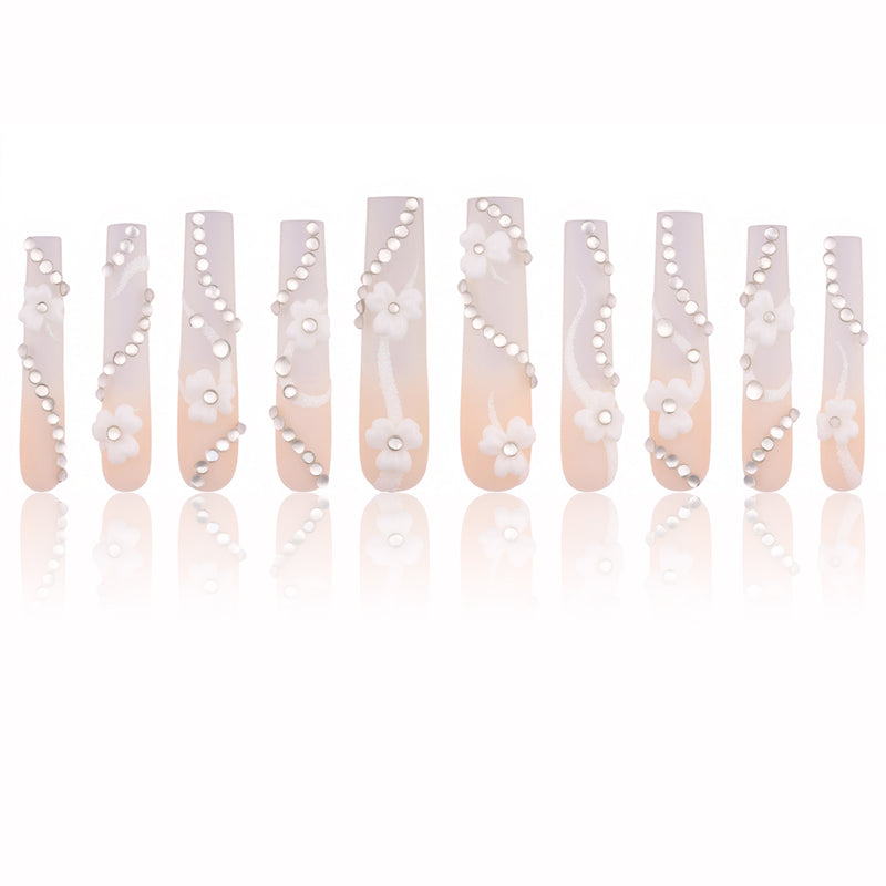 Frosted Elegance Handmade Nails MG549