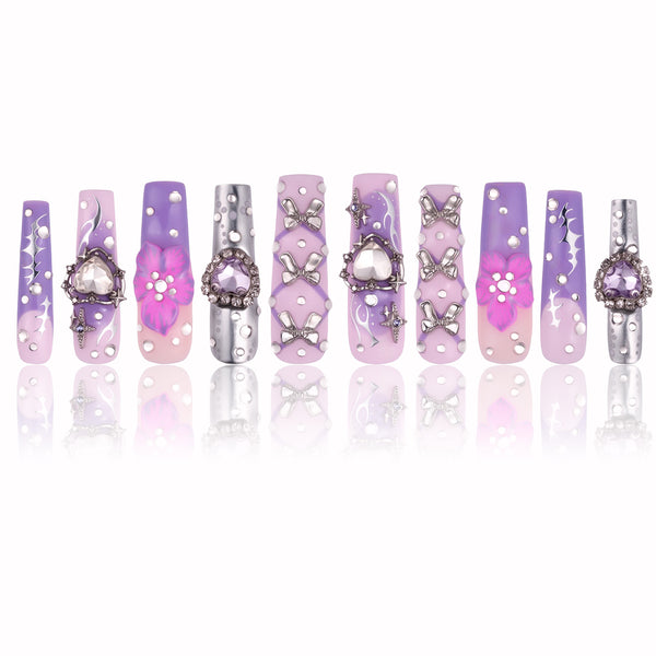 Lavender Twilight  Handmade Nails MG551