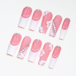 Cherry Cream Handmade Nails MG558