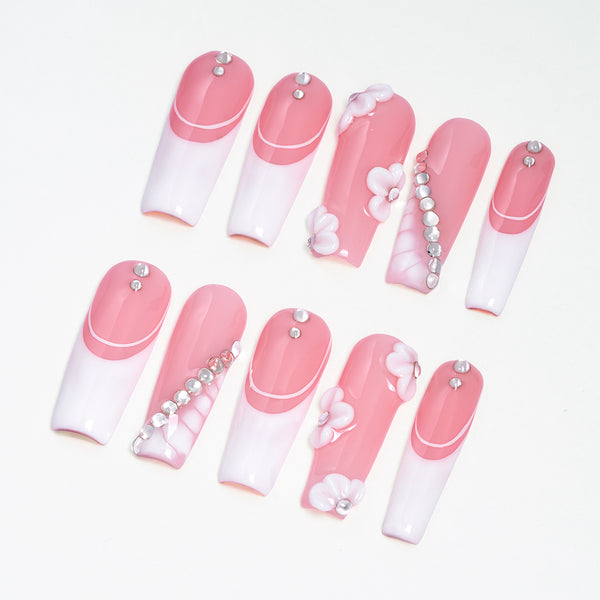 Cherry Cream Handmade Nails MG558