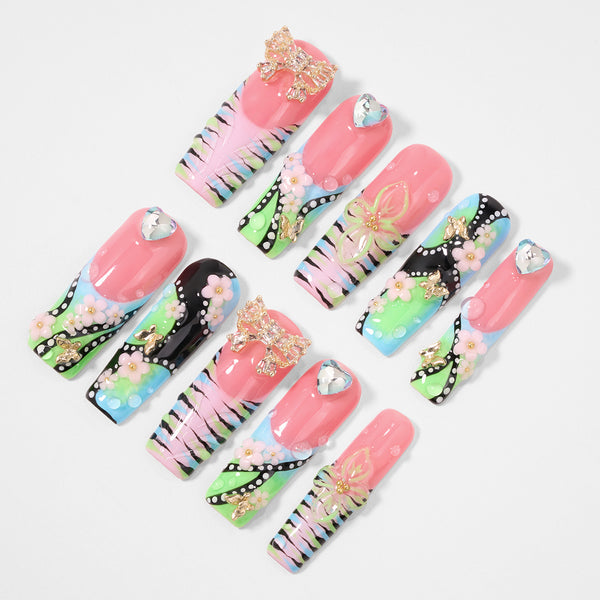 Electric Bloom Handmade Nails MG572