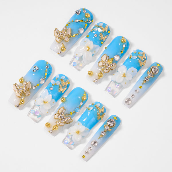 Frozen Petals Handmade Nails MG575