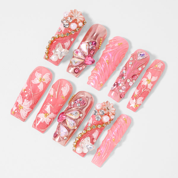 Aurora Petal Dance Handmade Nails MG579