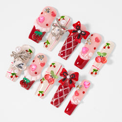 Cherry Bomb Dance Handmade Nails MG592