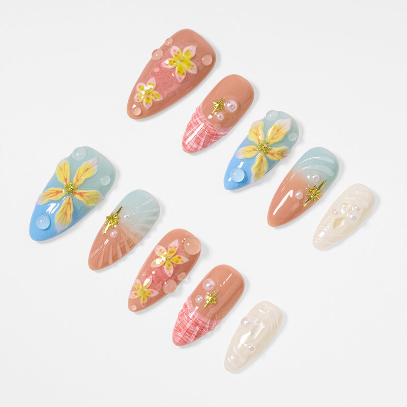 Rosy Shell Handmade Nails MG603