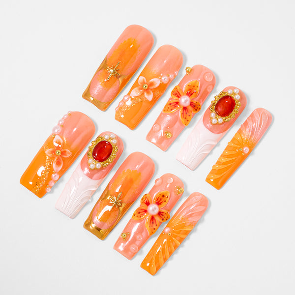 Harvest Blush  Handmade Nails MG610
